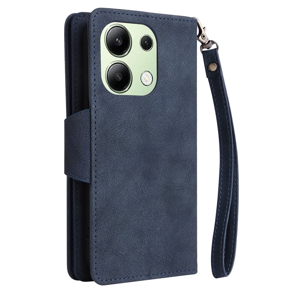 Xiaomi Redmi Note 13 4G mobil Plånboksfodral Nitdekor Läder Stativfodral