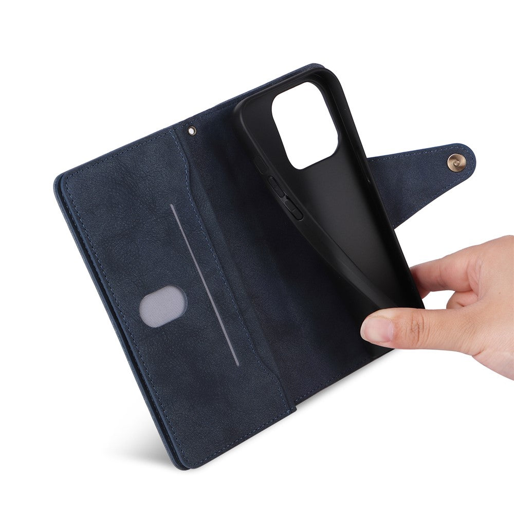 Xiaomi Redmi Note 13 4G mobil Plånboksfodral Nitdekor Läder Stativfodral