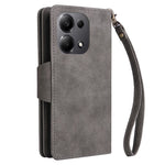 For Xiaomi Redmi Note 13 Pro 4G / Poco M6 Pro 4G Case Leather Wallet Phone Cover Rivet Decor