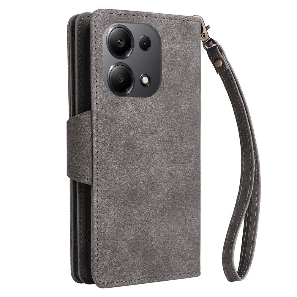 For Xiaomi Redmi Note 13 Pro 4G / Poco M6 Pro 4G Case Leather Wallet Phone Cover Rivet Decor