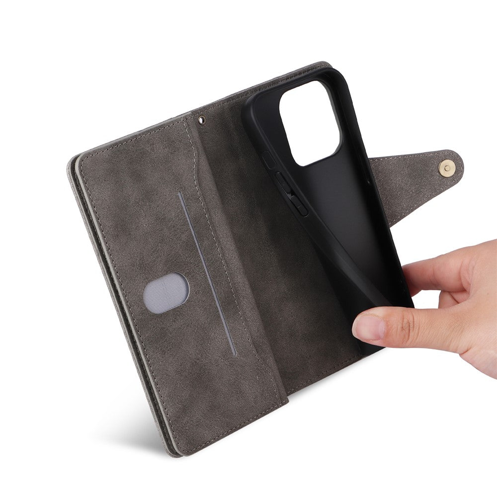 For Xiaomi Redmi Note 13 Pro 4G / Poco M6 Pro 4G Case Leather Wallet Phone Cover Rivet Decor