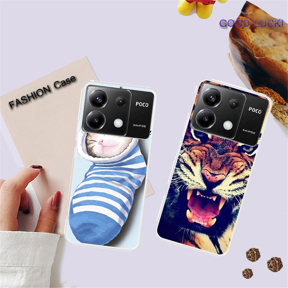 For Xiaomi Redmi Note 13 Pro 5G / Poco X6 5G Case Pattern Printing TPU Slim Phone Cover