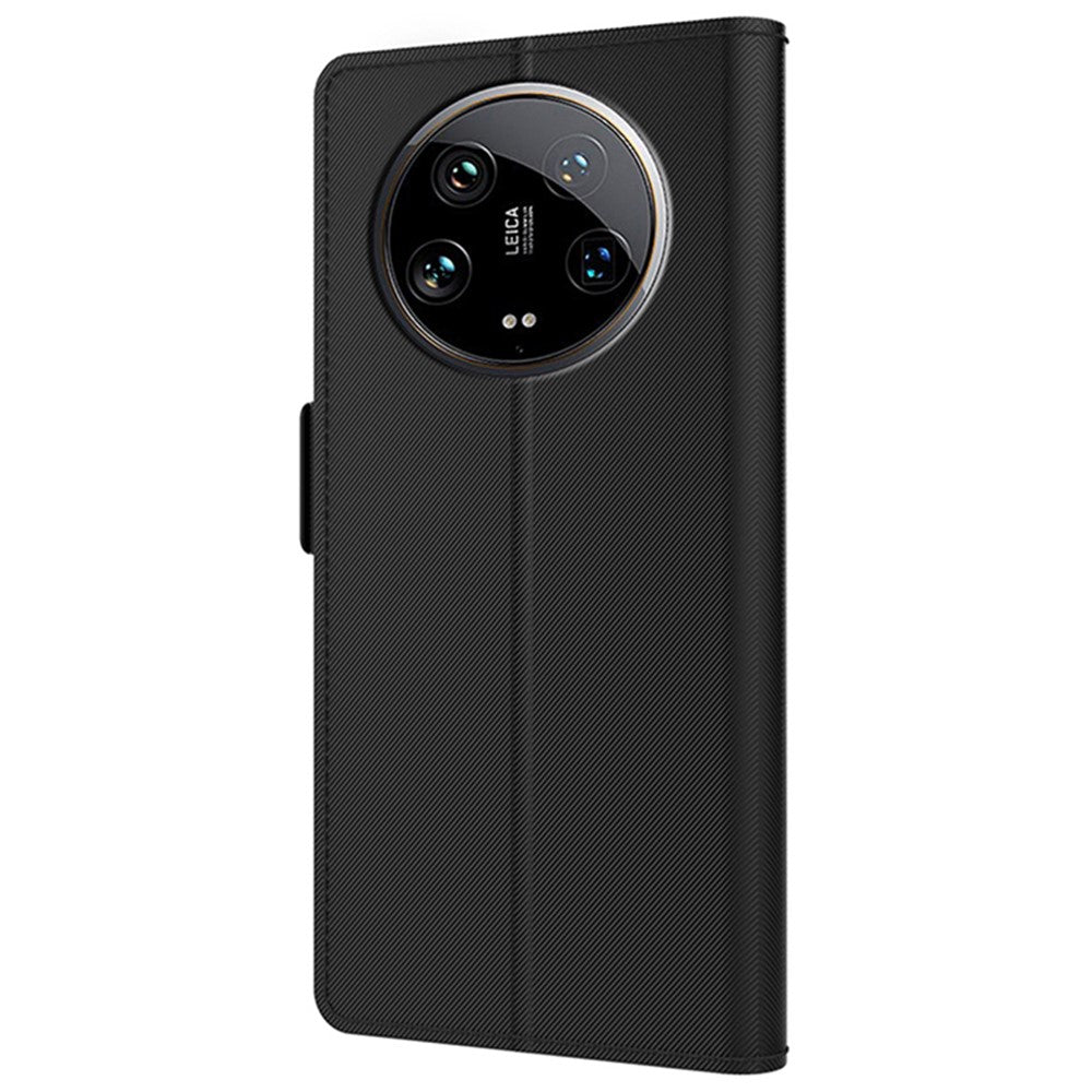 Xiaomi 14 Ultra-lædercover, magnetisk mobilcover med spejl, PU+TPU-tegnebogsetui