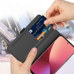 For Xiaomi 14 Ultra Case TPU Inner Shell Card Holder Leather Stand Phone Cover