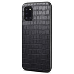 For Samsung Galaxy A31 Shockproof Case Crocodile Textured Leather Hybrid Slim Phone Case
