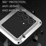 LOVE MEI för Samsung Galaxy S24 Ultra-skal i metall + silikon (utan härdat glas)