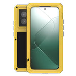 LOVE MEI-etui til Xiaomi 14 Pro med hærdet glasfilm i metal og silikone, robust mobilcover