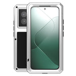 LOVE MEI-etui til Xiaomi 14 Pro med hærdet glasfilm i metal og silikone, robust mobilcover