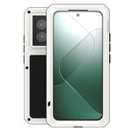 LOVE MEI-etui til Xiaomi 14 Pro med hærdet glasfilm i metal og silikone, robust mobilcover