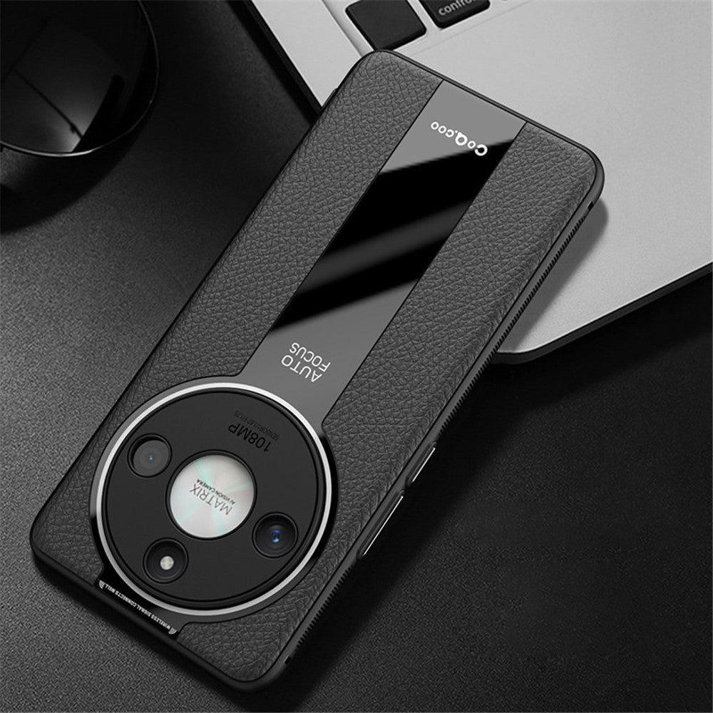 Q.COO For Honor X50 5G Phone Cover PU Leather+TPU+Acrylic Slim-Fit Back Case