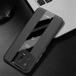 Q.COO For Xiaomi 13 Cell Phone Cases Leather Coated TPU+Acrylic Shock-Absorbent Shell