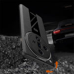 Q.COO For Oppo Find X7 Ultra Back Phone Cover PU Leather+TPU+Acrylic Dustproof Case