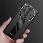 Q.COO For Oppo Find X7 Ultra Back Phone Cover PU Leather+TPU+Acrylic Dustproof Case