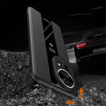 Q.COO For Huawei nova 12 5G Case Bump Proof Textured PU Leather+TPU+Acrylic Smart Phone Shell