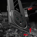 Q.COO For Oppo Find X6 Case Drop-proof PU Leather+TPU+Acrylic Phone Protective Shell