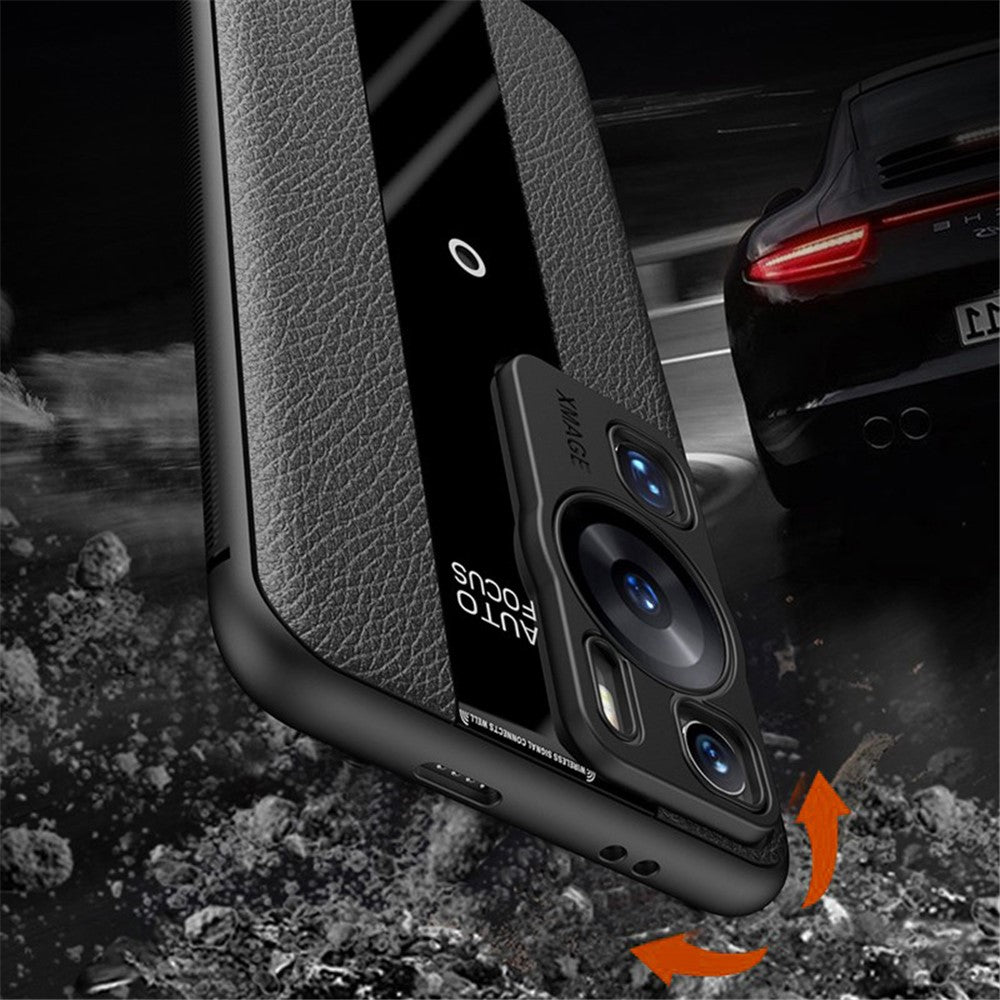 Q.COO Art-skal för Huawei P60, läder + TPU + akryl, lätt smartphone-skal