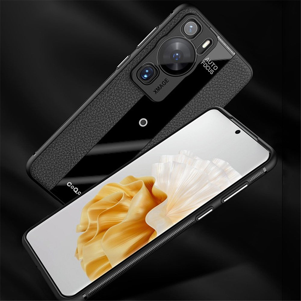 Q.COO Art-skal för Huawei P60, läder + TPU + akryl, lätt smartphone-skal