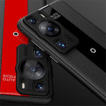 Q.COO For Huawei P60 Art Case Leather+TPU+Acrylic Lightweight Smartphone Shell