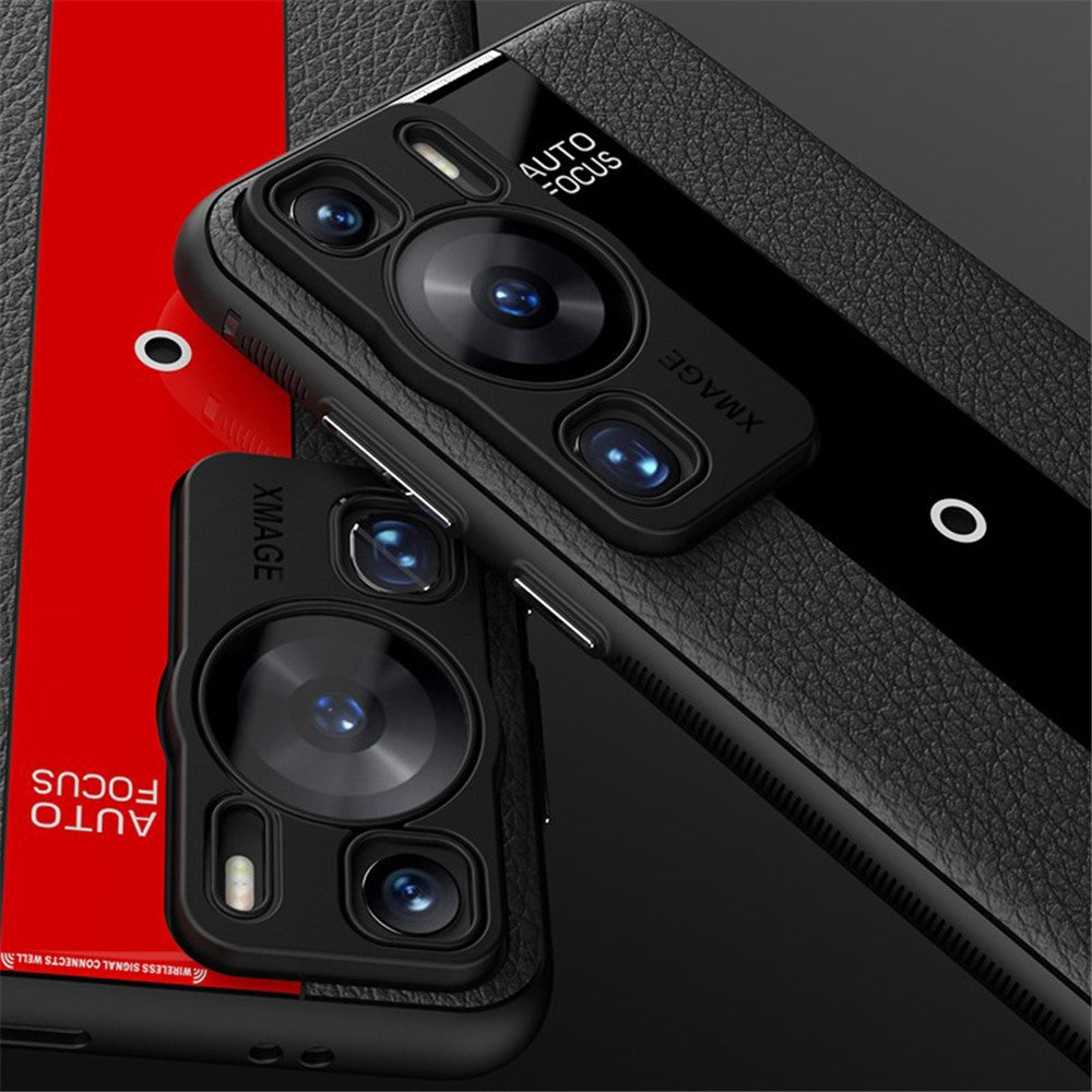 Q.COO For Huawei P60 Art Case Leather+TPU+Acrylic Lightweight Smartphone Shell