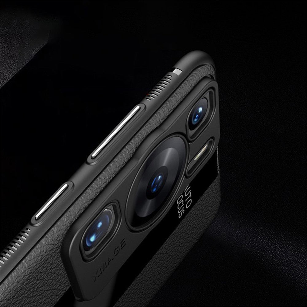 Q.COO For Huawei P60 Art Case Leather+TPU+Acrylic Lightweight Smartphone Shell