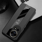 Q.COO Non-slip Case for Huawei nova 12 Pro 5G / 12 Ultra 5G Cover Leather+TPU+Acrylic Slim Smartphone Shell