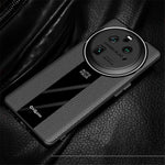Q.COO For Oppo Find X6 Pro Case Fall Protection PU Leather+TPU+Acrylic Protective Back Cover