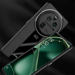Q.COO For Oppo Find X6 Pro Case Fall Protection PU Leather+TPU+Acrylic Protective Back Cover