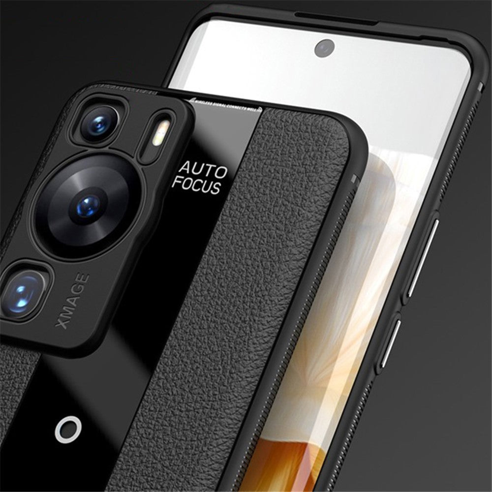 Q.COO För Huawei P60 / P60 Pro Fallsäkert Skal PU-läder+TPU+Akryl mobilskal