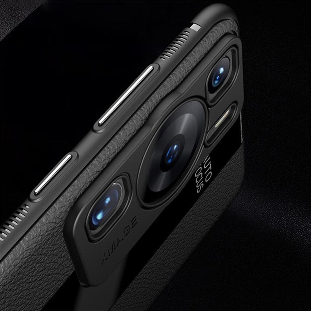 Q.COO För Huawei P60 / P60 Pro Fallsäkert Skal PU-läder+TPU+Akryl mobilskal