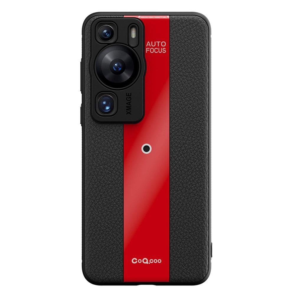 Q.COO För Huawei P60 / P60 Pro Fallsäkert Skal PU-läder+TPU+Akryl mobilskal