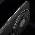 Q.COO For Huawei Mate 60 Case Bump Proof PU Leather+TPU+Acrylic Phone Shell