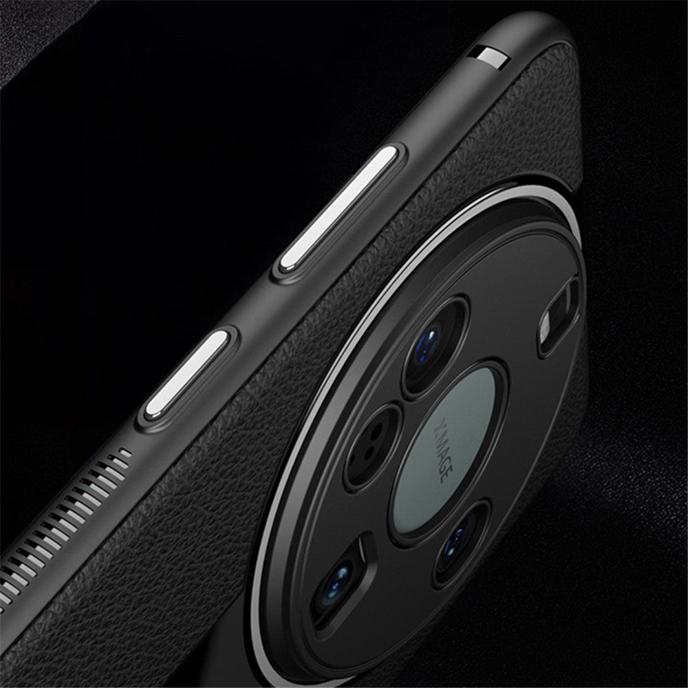 Q.COO For Huawei Mate 60 Case Bump Proof PU Leather+TPU+Acrylic Phone Shell