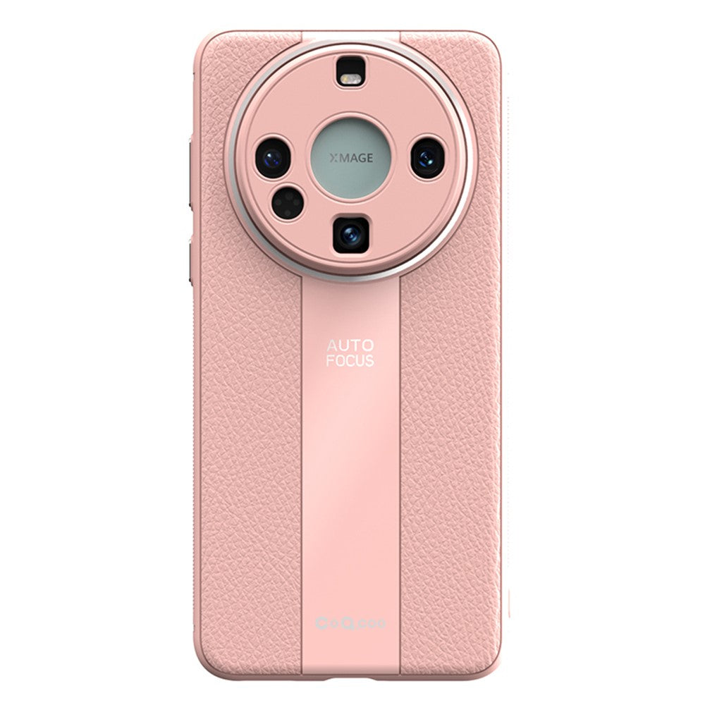 Q.COO For Huawei Mate 60 Case Bump Proof PU Leather+TPU+Acrylic Phone Shell