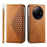 For Xiaomi Redmi A3 / Poco C61 4G Case PU Leather+TPU Rhombus Imprinted Phone Cover Wallet