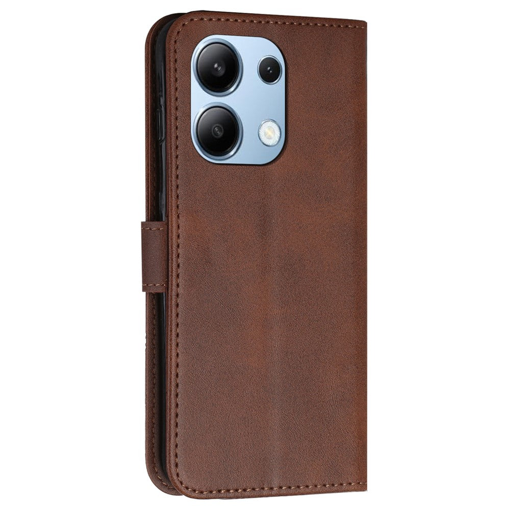 For Xiaomi Redmi Note 13 4G Case PU Leather+TPU Stand Magnetic Closure Shockproof Phone Cover