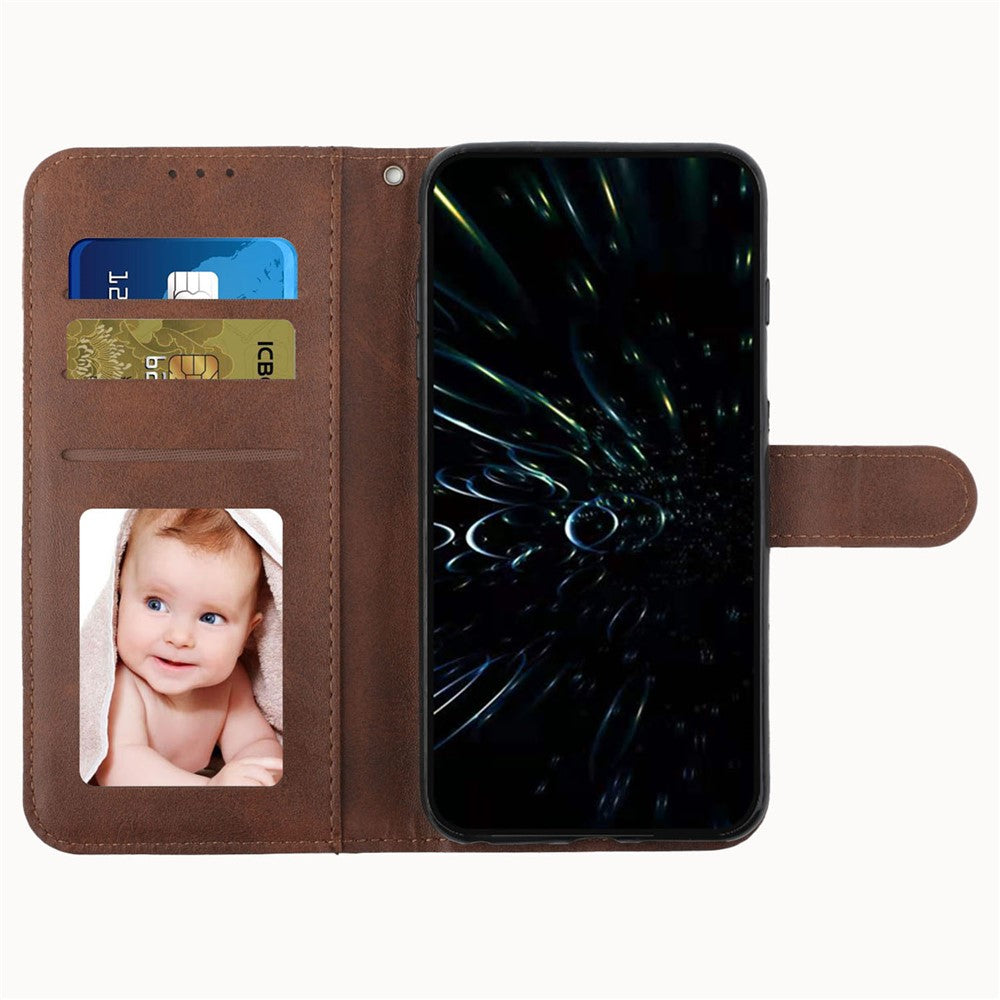 For Xiaomi Redmi Note 13 4G Case PU Leather+TPU Stand Magnetic Closure Shockproof Phone Cover