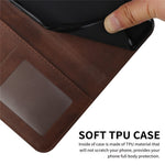 For Xiaomi Redmi Note 13 4G Case PU Leather+TPU Stand Magnetic Closure Shockproof Phone Cover
