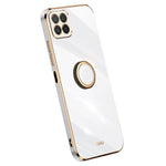XINLI For Honor X8 5G TPU Case Electroplating Edge Kickstand Protective Cover