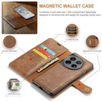 DG.MING for OnePlus 12 5G Case Detachable Split Leather Phone Cover with Stand Wallet