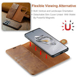 DG.MING for OnePlus 12 5G Case Detachable Split Leather Phone Cover with Stand Wallet