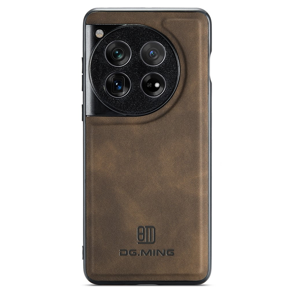 DG.MING För OnePlus 12 5G Skal Läder+PC+TPU Fallskyddande mobilskal