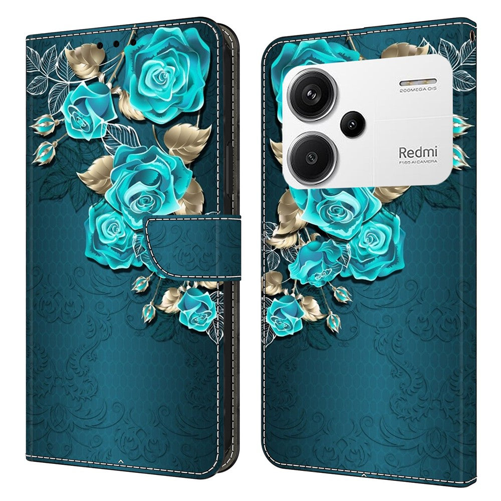 For Xiaomi Redmi Note 13 Pro+ 5G Leather Case 3D Creative Pattern Design Flip Stand Phone Cover