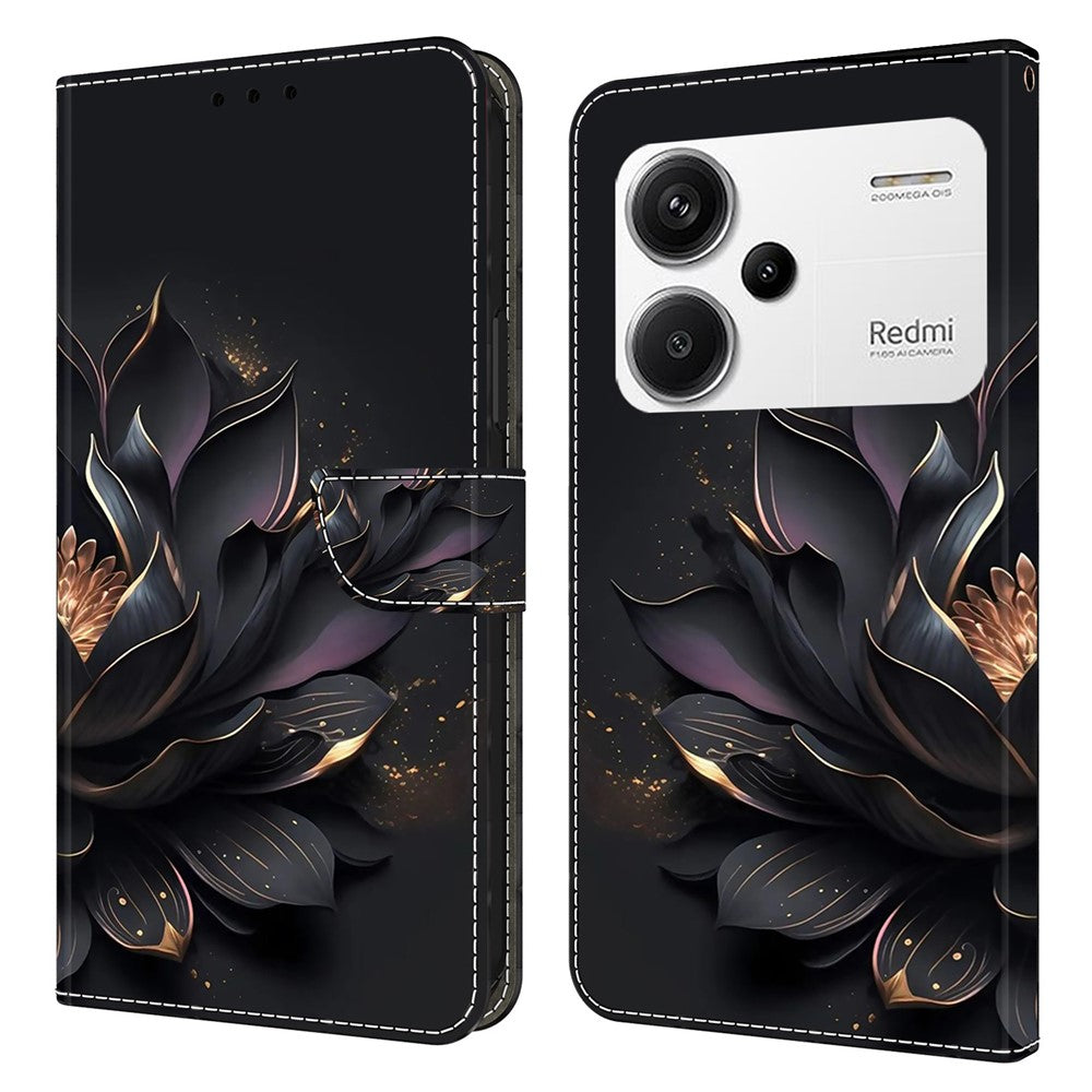 For Xiaomi Redmi Note 13 Pro+ 5G Leather Case 3D Creative Pattern Design Flip Stand Phone Cover