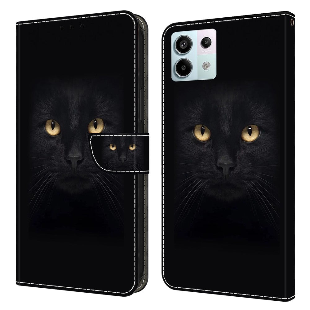 For Xiaomi Redmi Note 13 Pro 5G / Poco X6 5G Case 3D Pattern Flip Wallet PU Leather Phone Cover