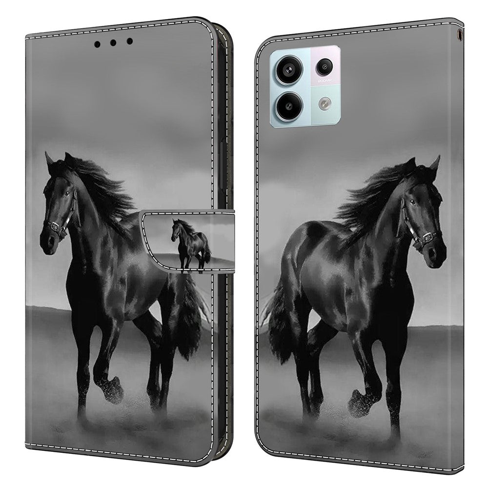 For Xiaomi Redmi Note 13 Pro 5G / Poco X6 5G Case 3D Pattern Flip Wallet PU Leather Phone Cover