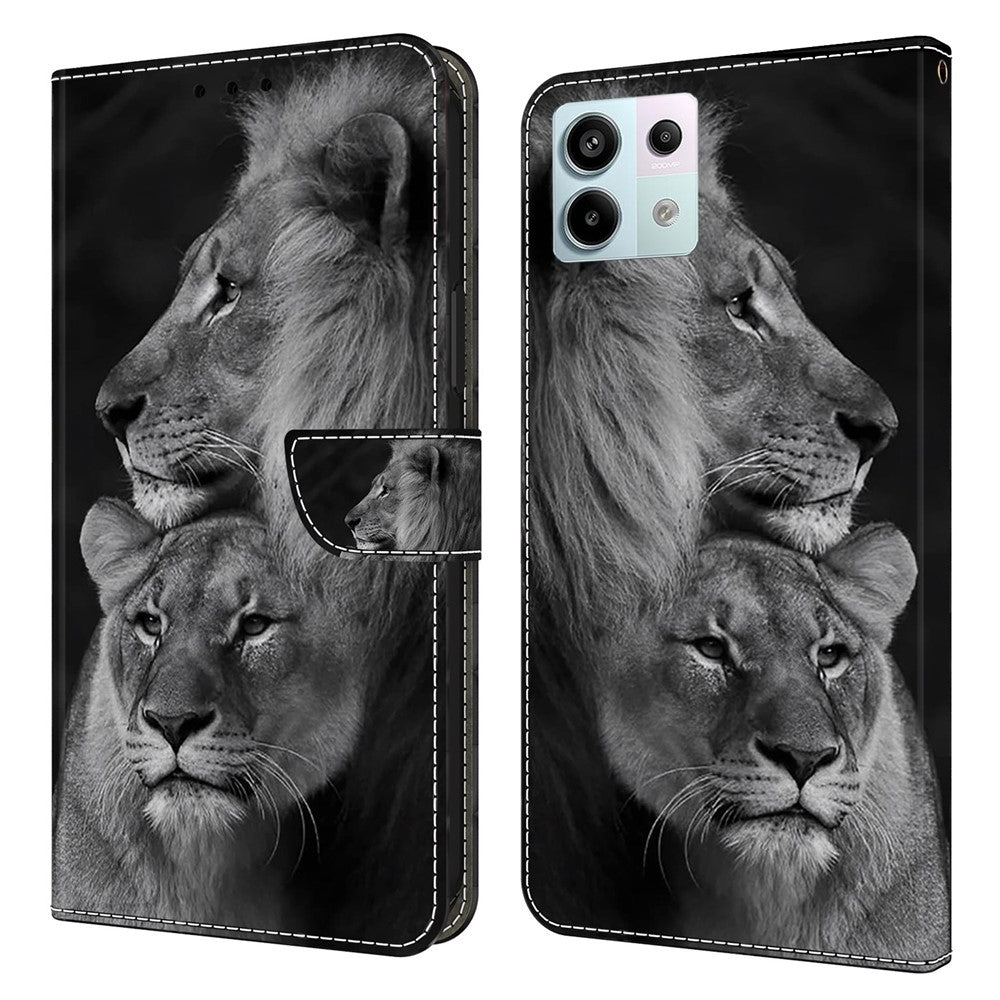 For Xiaomi Redmi Note 13 Pro 5G / Poco X6 5G Case 3D Pattern Flip Wallet PU Leather Phone Cover
