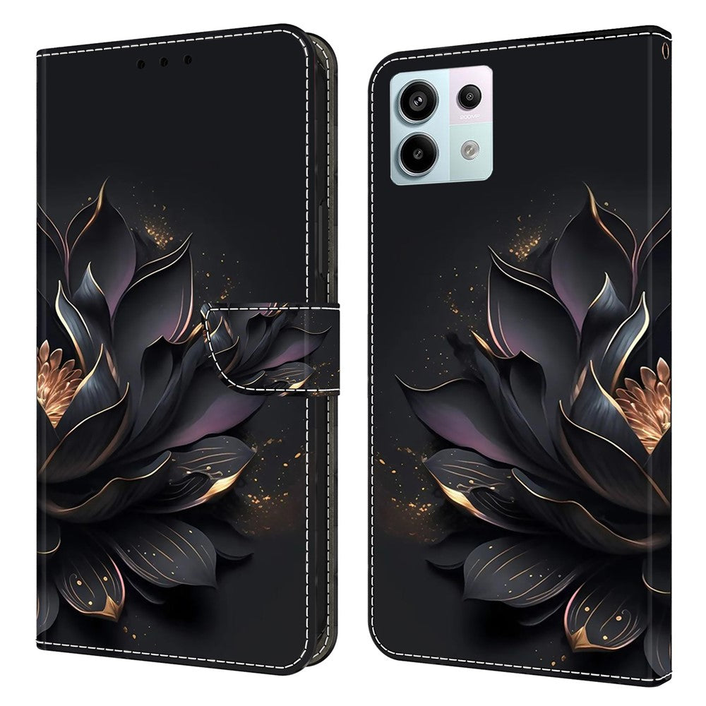 For Xiaomi Redmi Note 13 Pro 5G / Poco X6 5G Case 3D Pattern Flip Wallet PU Leather Phone Cover