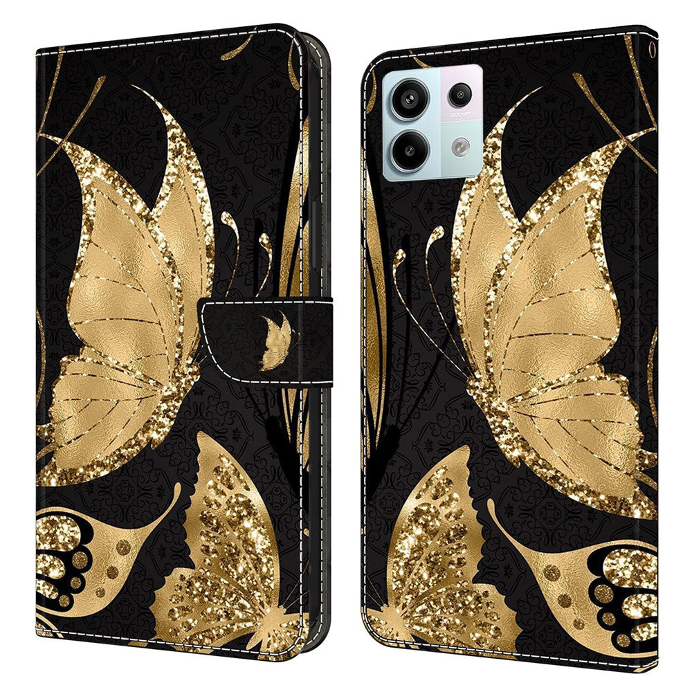 For Xiaomi Redmi Note 13 Pro 5G / Poco X6 5G Case 3D Pattern Flip Wallet PU Leather Phone Cover