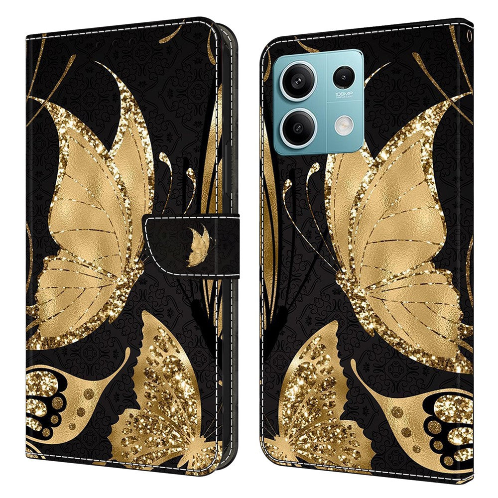For Xiaomi Redmi Note 13 5G Wallet Case 3D Pattern PU Leather Folio Protective Cover