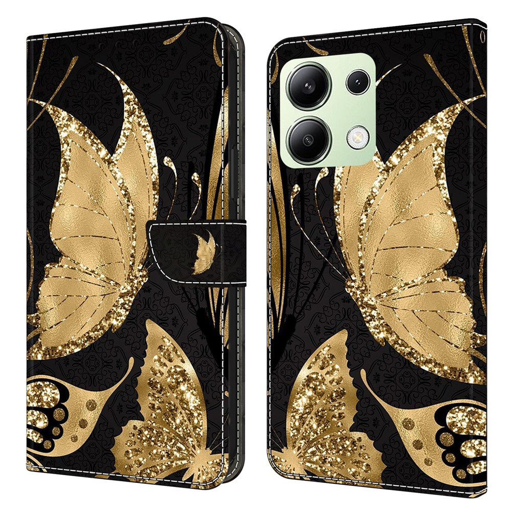 For Xiaomi Redmi Note 13 4G Leather Case 3D Pattern Printed Stand Wallet Phone Cover